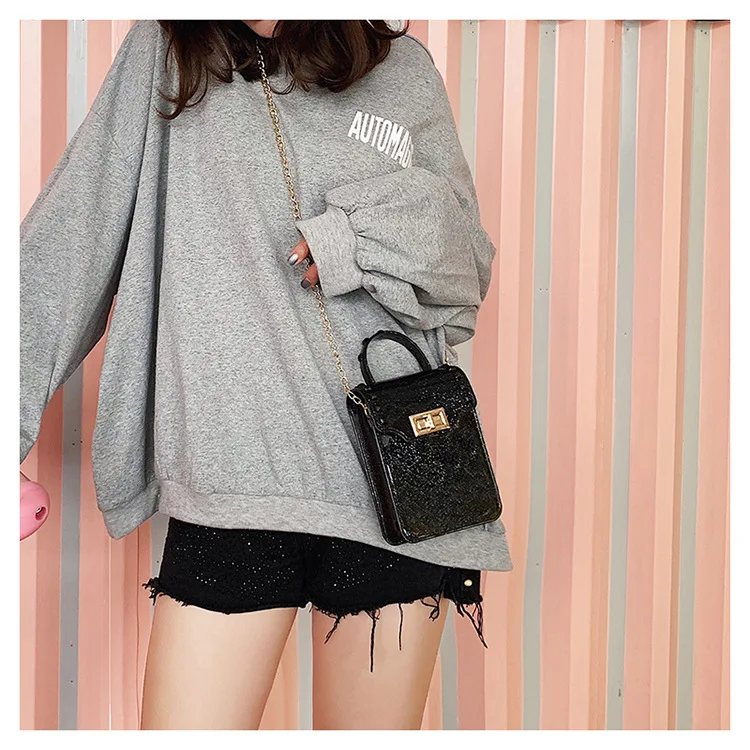 
Ins jelly slung small bag female 2019 new shoulder bag Korean version of the chain phone bag 
