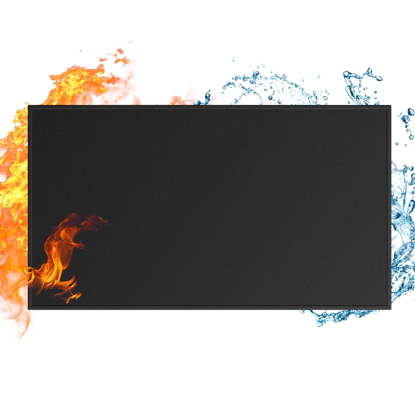 Fireplace mat Black (8)