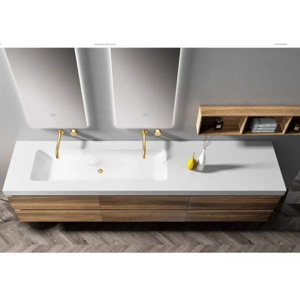 18 inch White Bathroom Storage Cabinet with Doors 45cm Small Sink Vanity Unit Bathroom Sink Combo