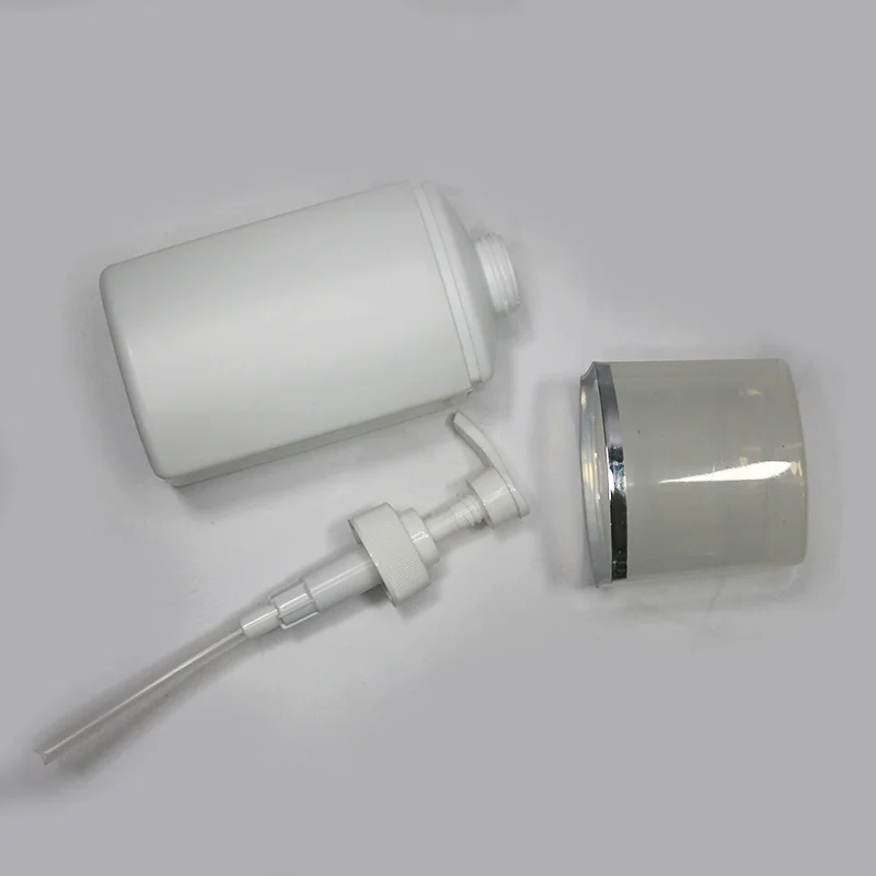 Wholesale 300ml 500ml 1000ml large empty customized matte white HDPE plastic bottle with treatment pump for shampoo lotion gel