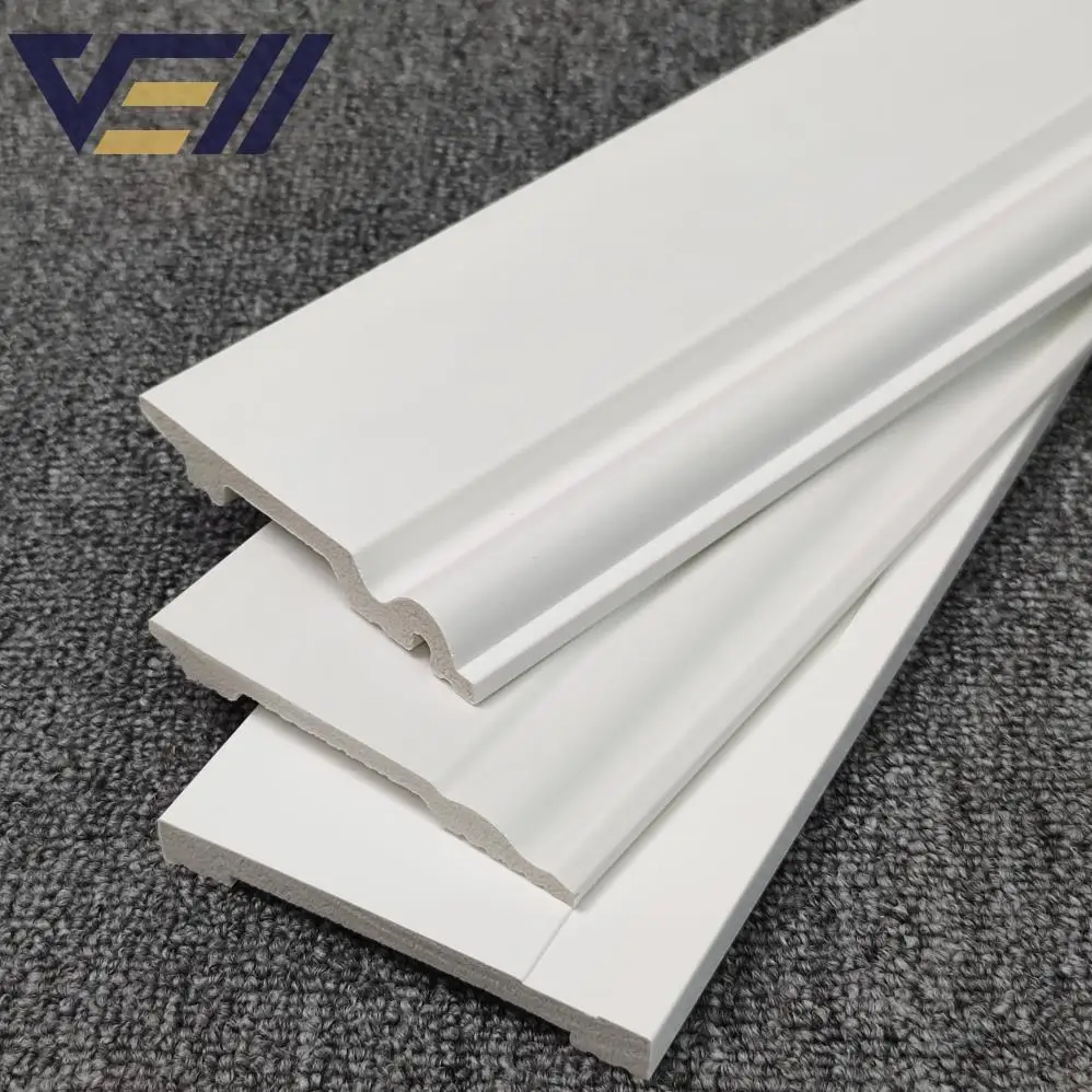 Vell China Factory Wholesale  Plastic White Skirting Board Covers For Sale Polystyrene  Baseboard Molding