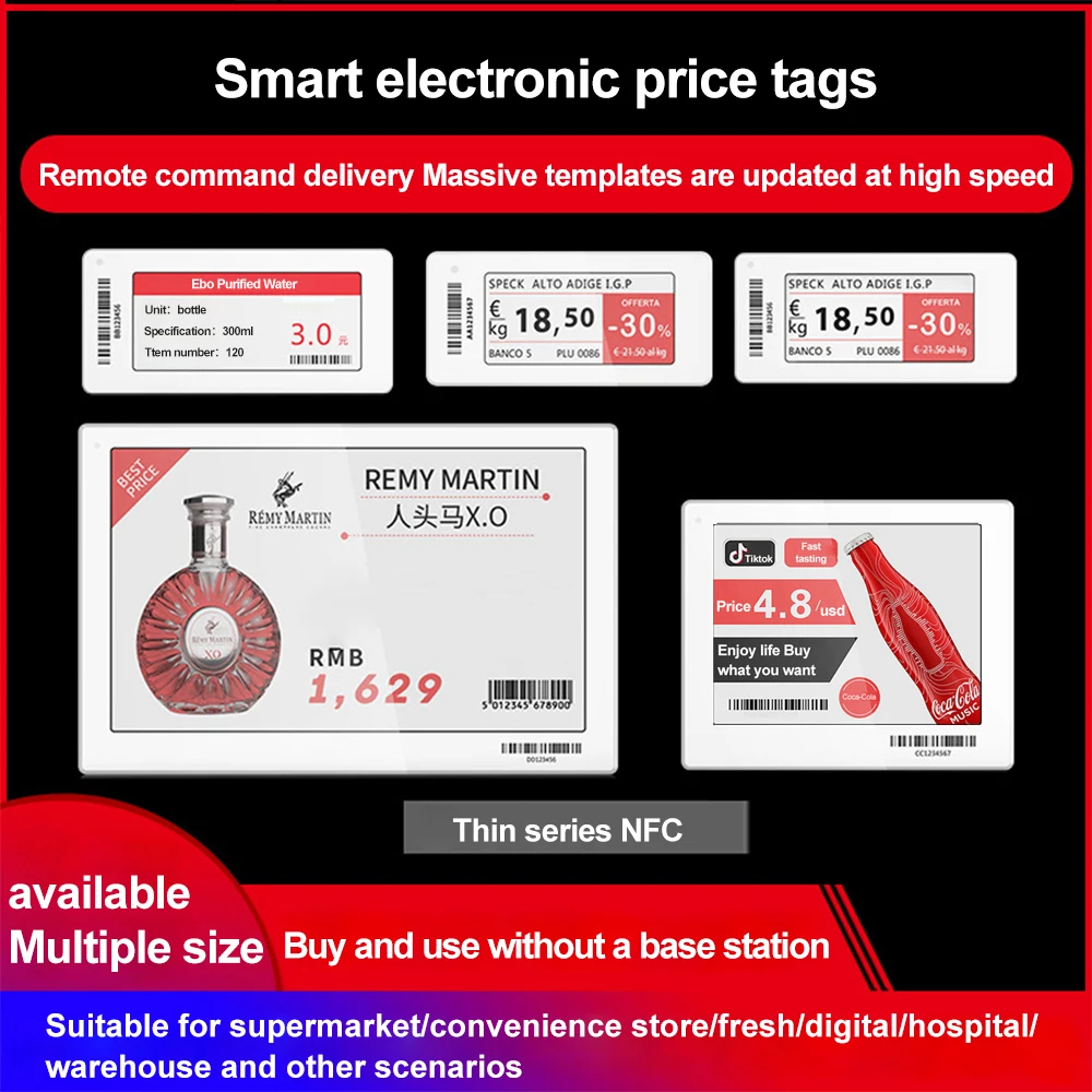 Retail Store Digital Price Tag Smart Electronic Label Shelf Esl System Epaper Display For Grocery Supermarket Drugstores Storage