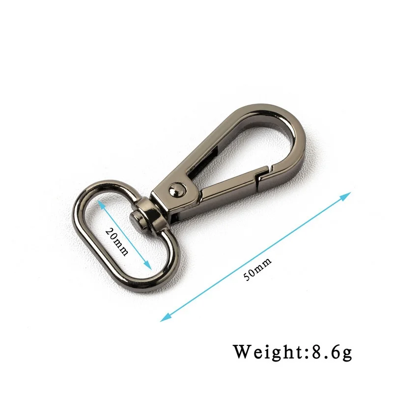 Factory Wholesale 12-38mm Hardware Accessories Lobster Clasp Handbag Bag Strap Swivel Snap Metal Hook Buckle