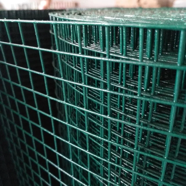1/2' PVC coated welded wire mesh rolls used for chicken cages/garden fence