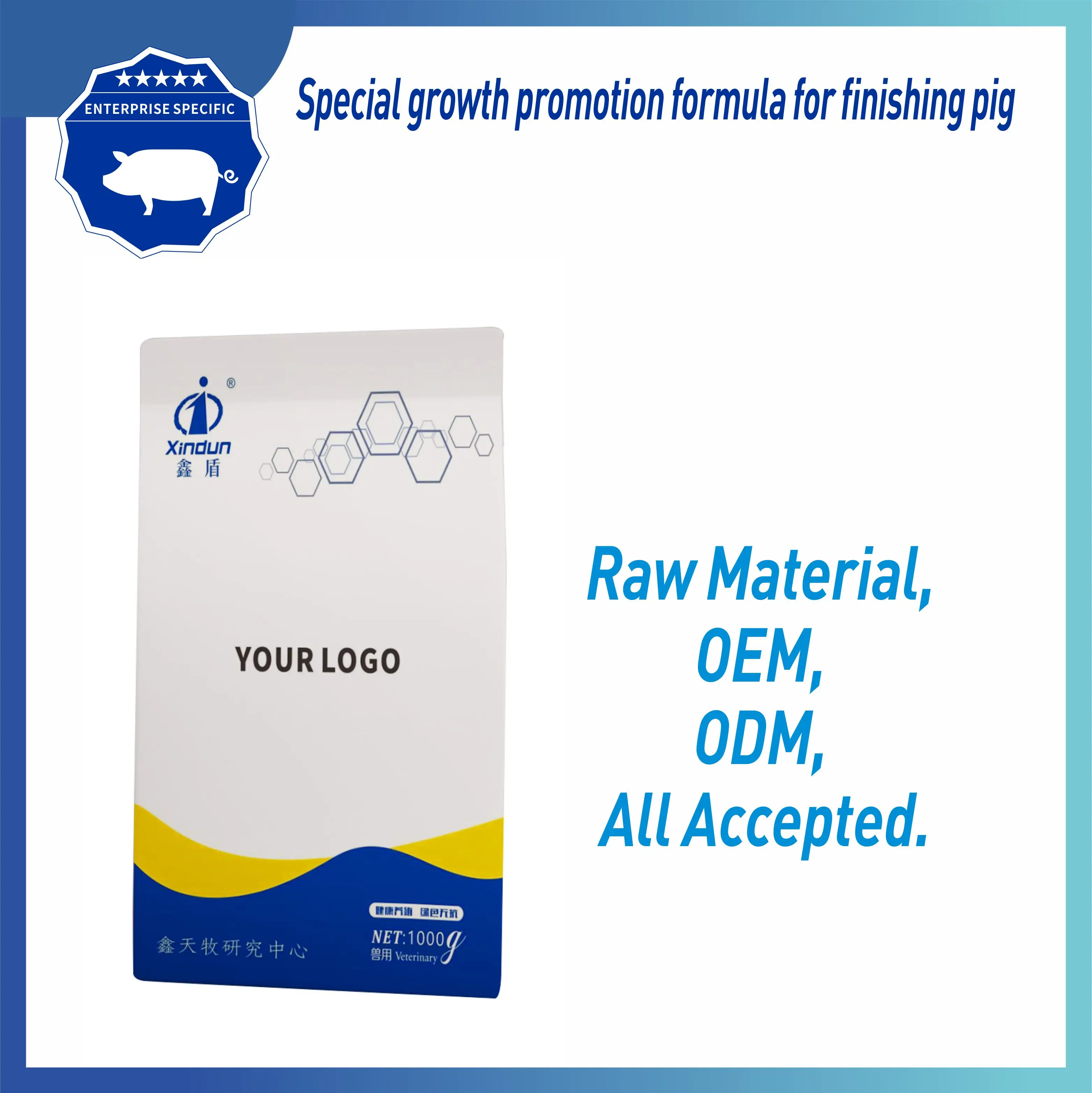 Increase weight gain and meat yield, improve meat quality and special feed additives for fattening pigs