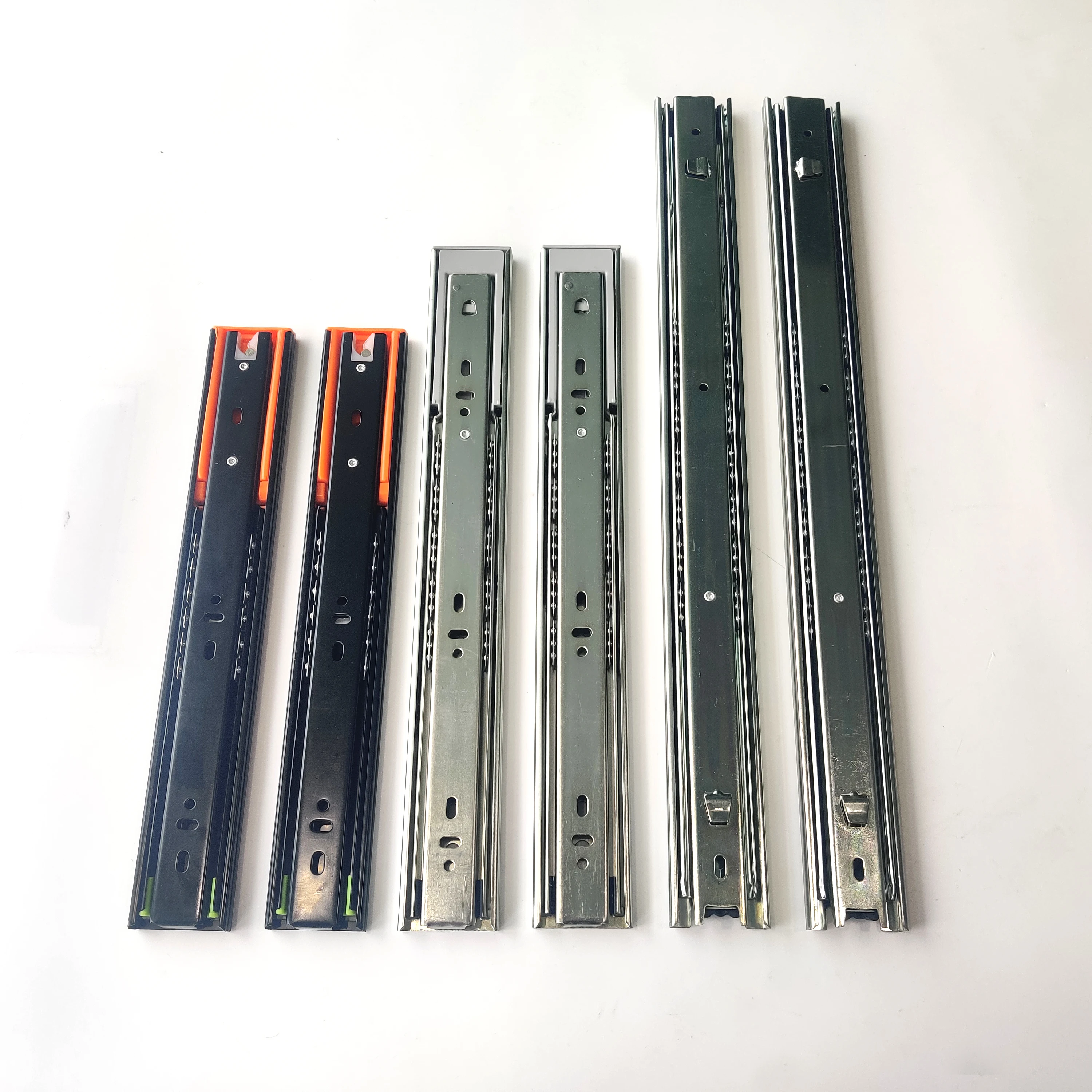 Soft Closing Push Open Full Extention Furniture Hardware Ball Bearing Telescopic Drawer Slide