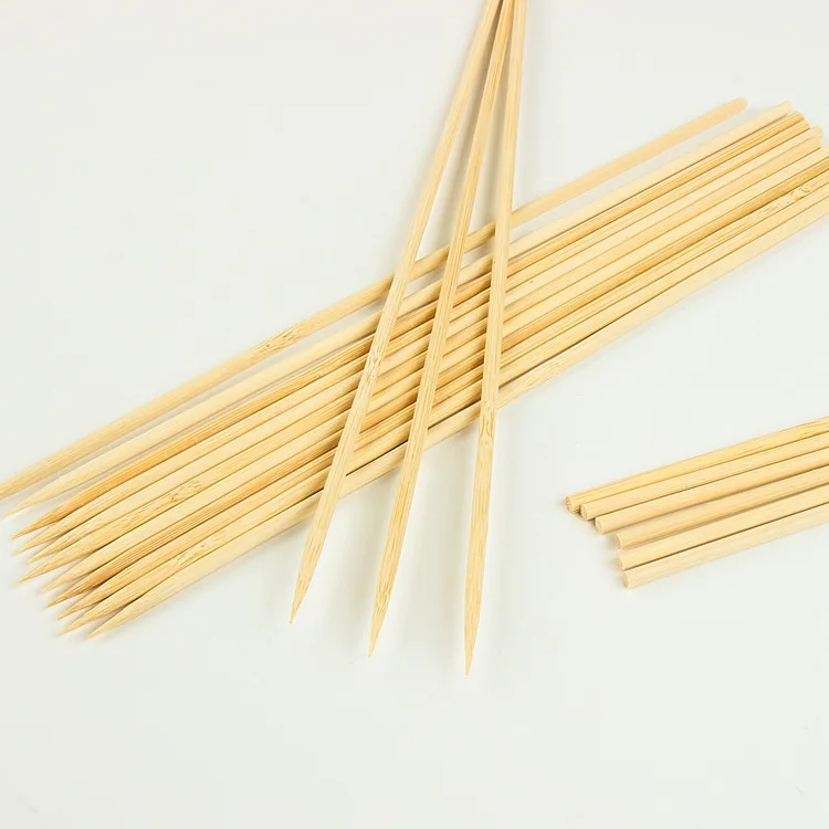 Wholesale bamboo sticks bbq skewers round bamboo sticks
