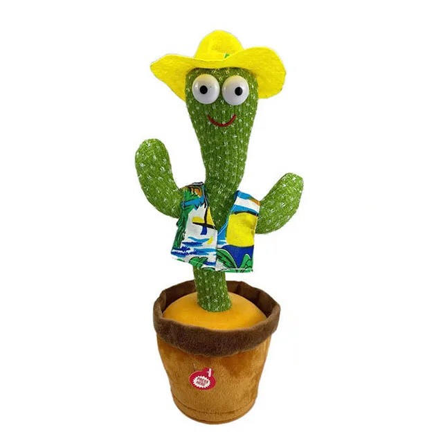 Kaktus Menari Electronic Battery Shake Taking Doll Recording Repeat Plush Dancing Cactus Game Sing Toys