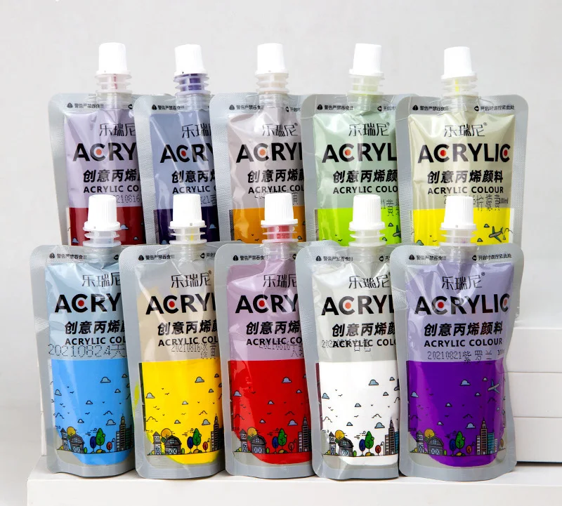 Lareine 37colors creative acrylic color paint 100ml non-toxic for children and kids DIY Acrylic Painting