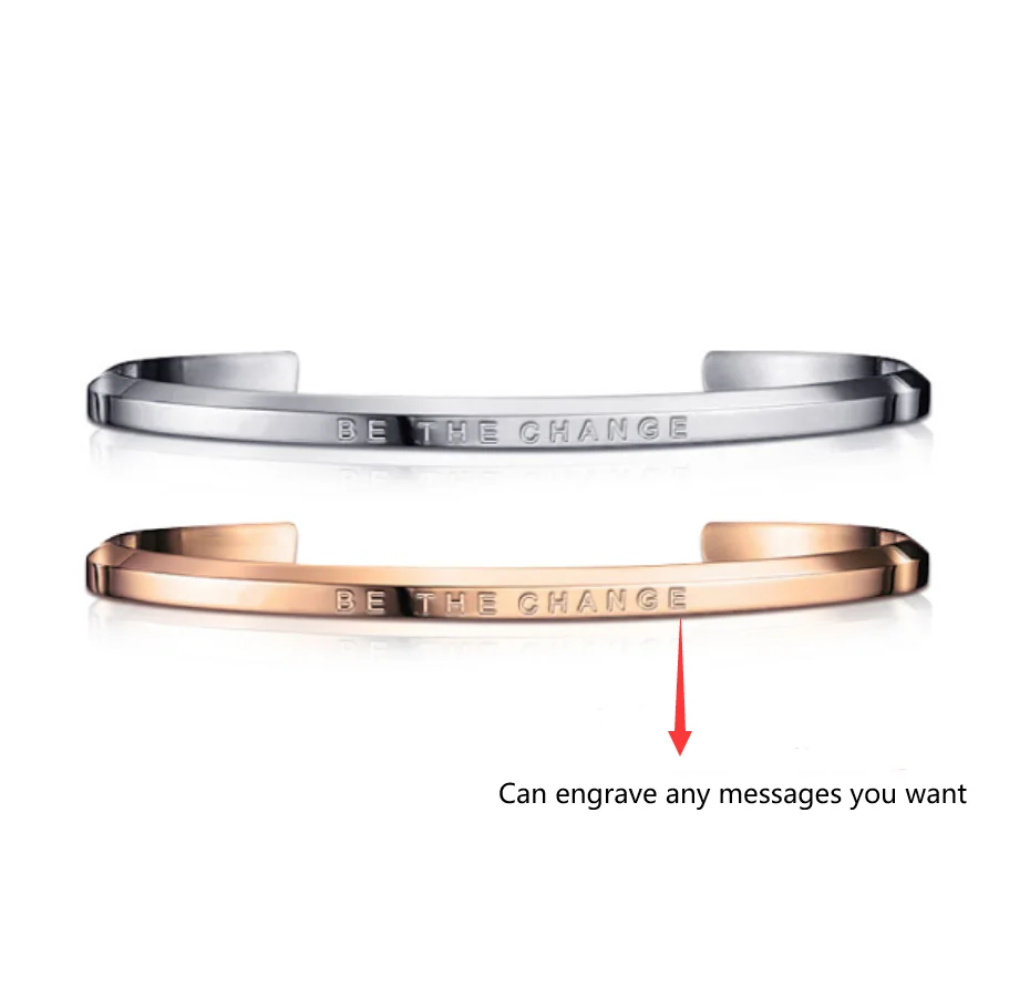 Blank Jewelry Personalized Stainless Steel Custom Bracelet Engraved Bangle Bracelet