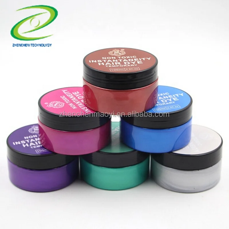 Fashional disposable temporary hair dye in cans blue organic hair dye cream easy use