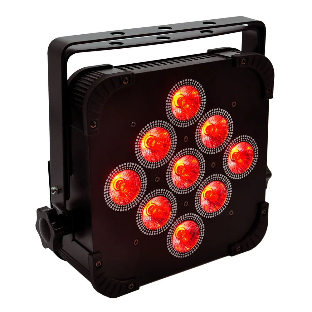stage max waterproof 9x18w battery wireless led rgbw sova cob stan dj par light dmx