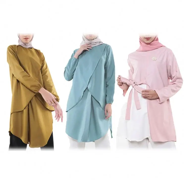 2020 High Quality Islamic Clothing Abaya Blouse Muslim Women  Dress