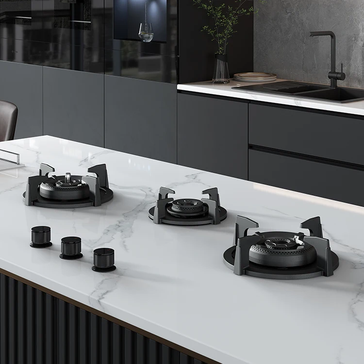 Residential Kitchens Desktop Embedded Rock Plate Stove Cooktops Cooking Gas Burner Cooker