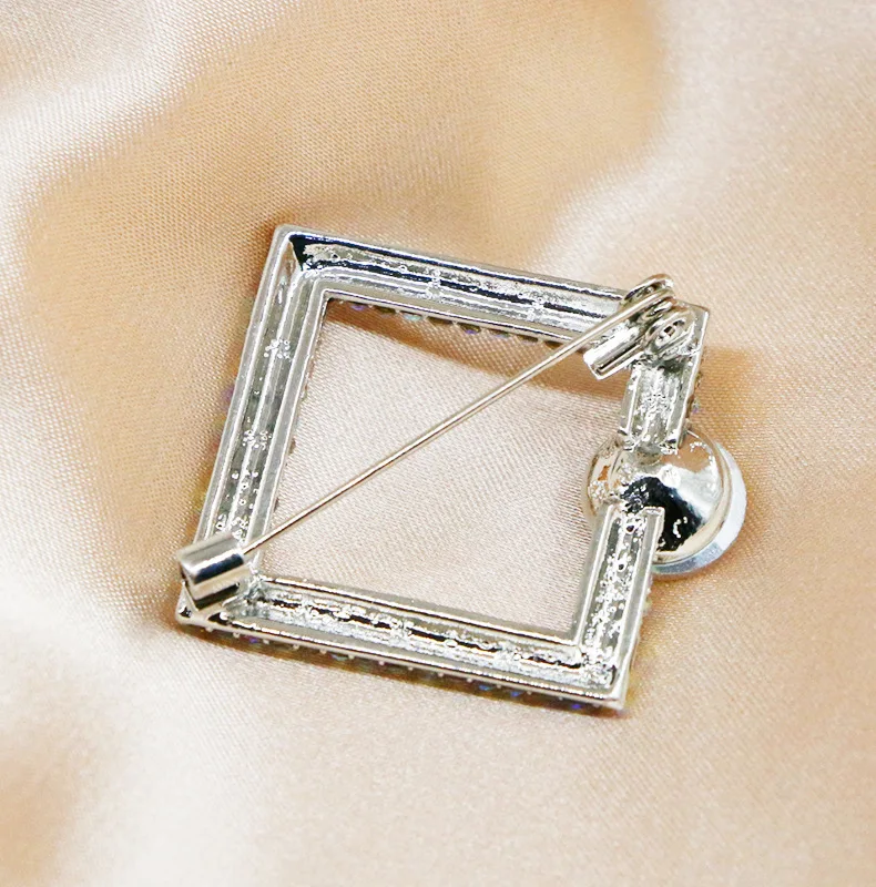 blingbling colorful crystal brooch pin,creative geometric brooches jewelry