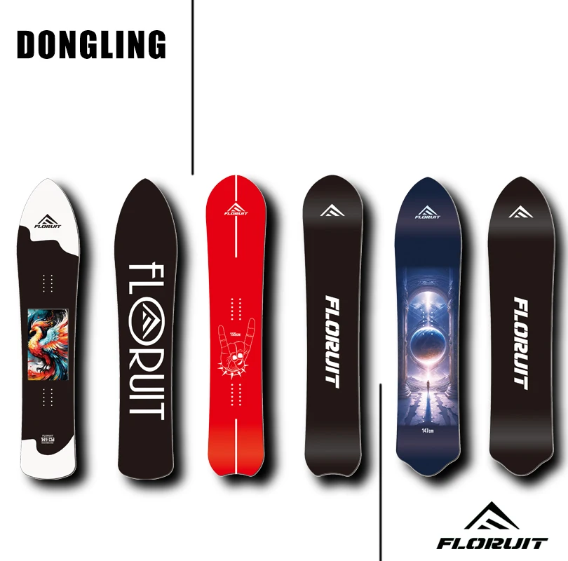 FLORUIT Flexible Tip Shape Snowboards High Quality Adult Skis Dovetail Snowboard