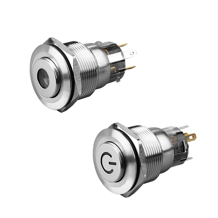 19mm 22mm momentary latching mushroom emergency metal push stop button switch
