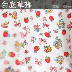 Factory Supplier Muti Color Cartoon Printed Lovely Girl Strawberry Printing 100% Cotton Twill Fabric Pure Cotton Fabric