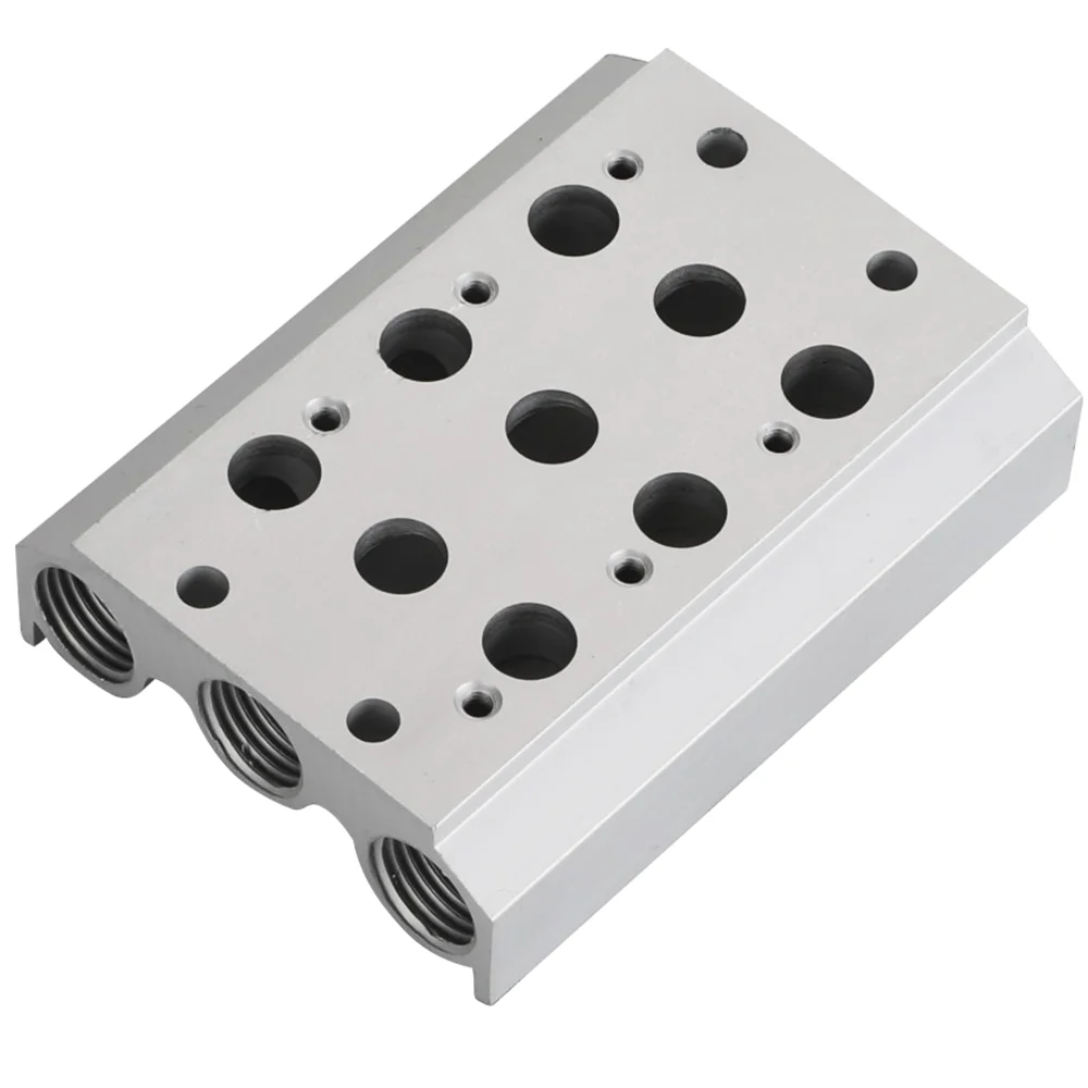 Pneumatic solenoid valve base 4V110-06 confluence plate 100M2F3F4F5F6F7F8F9F 10-position valve group air exhaust