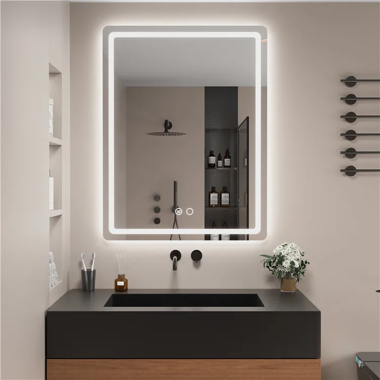 Modern Bathroom Lights Waterproof Backlight Led Bath Mirrors Rectangle Wall Mirror Bathroom Vanity Smart Mirror