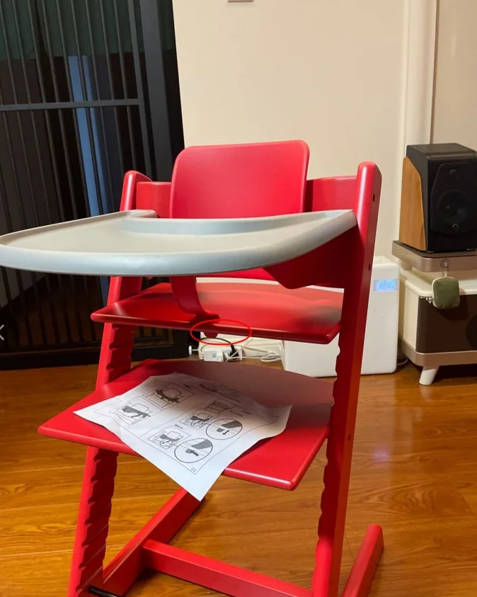 Регулируемый Детский высокий обеденный стол и стул из натуральной березы, легко моющийся детский обеденный стул