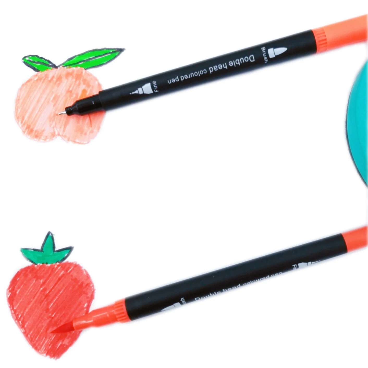 Профессиональный Перманентный художественный маркер разных цветов с двумя наконечниками и индивидуальным логотипом