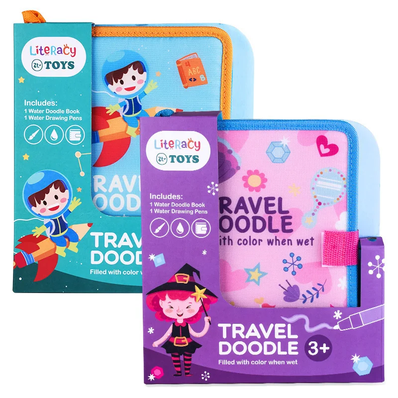 magic water painting book repeated graffiti Water magic kindergarten color-in digital exercise books learning toys for children
