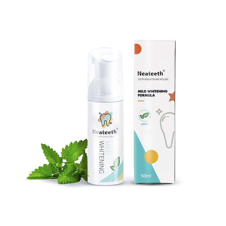 Natural Fluoride Free Whitening Foam Toothpaste Deep Cleansing Fruit Flavor Teeth Whitening Foam Mousse