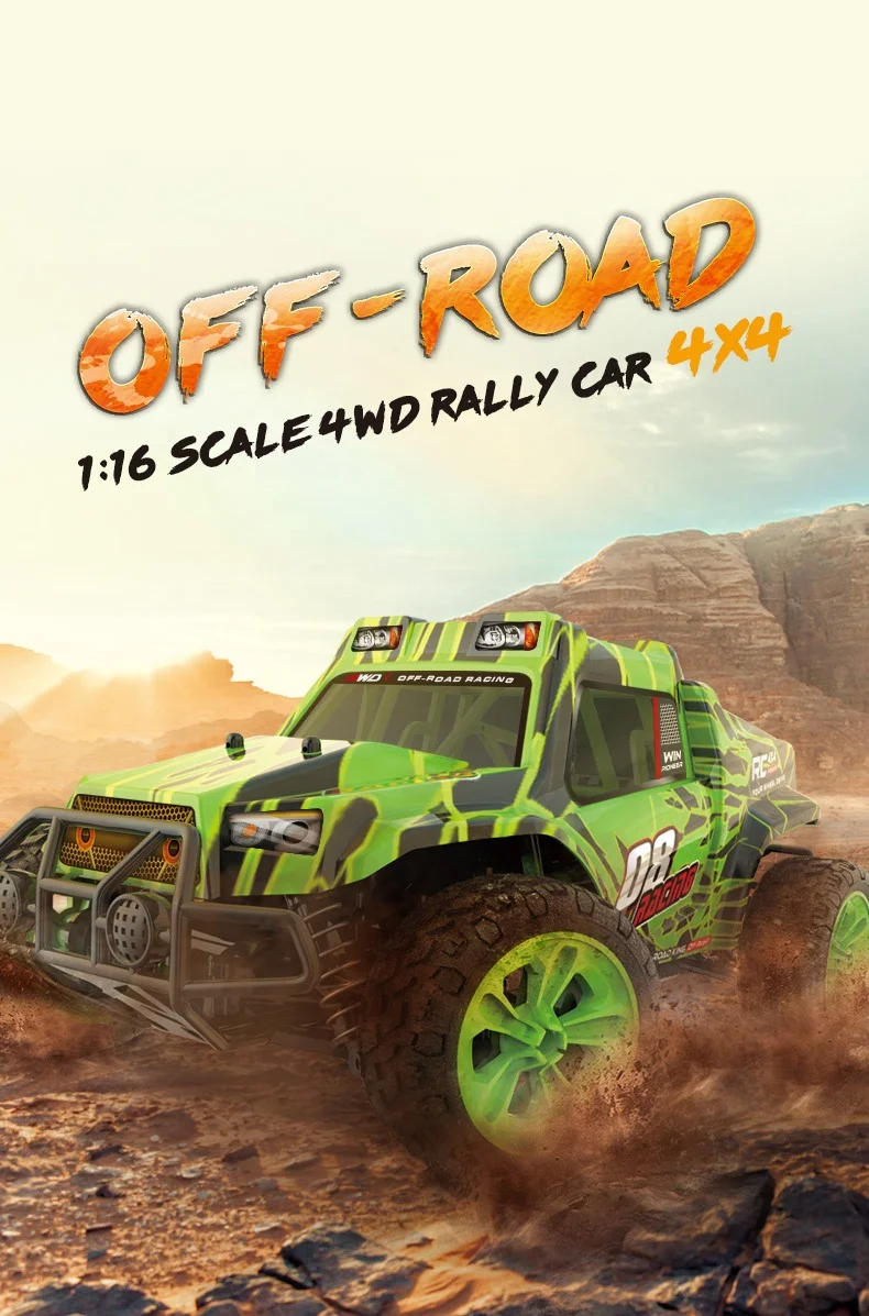 TKKJ 2020 RC 1:16 4WD Rally Car power style car 25KM/H 2.4G Remote Control Toys