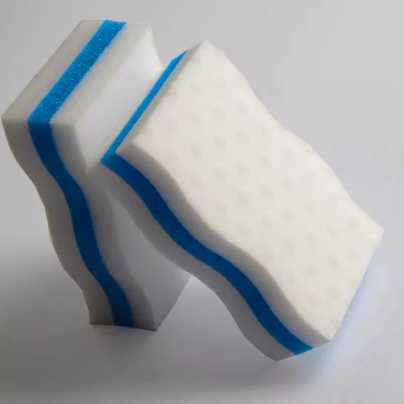 cleaning and household product composite hot pressed melamine sponge with pu sponge melamine sponge portable