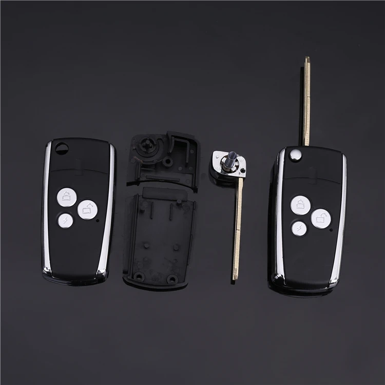 3 Buttons Remote Control Flip Key Shell Silicone Skin Car Emergency Remote Key Covers silicone