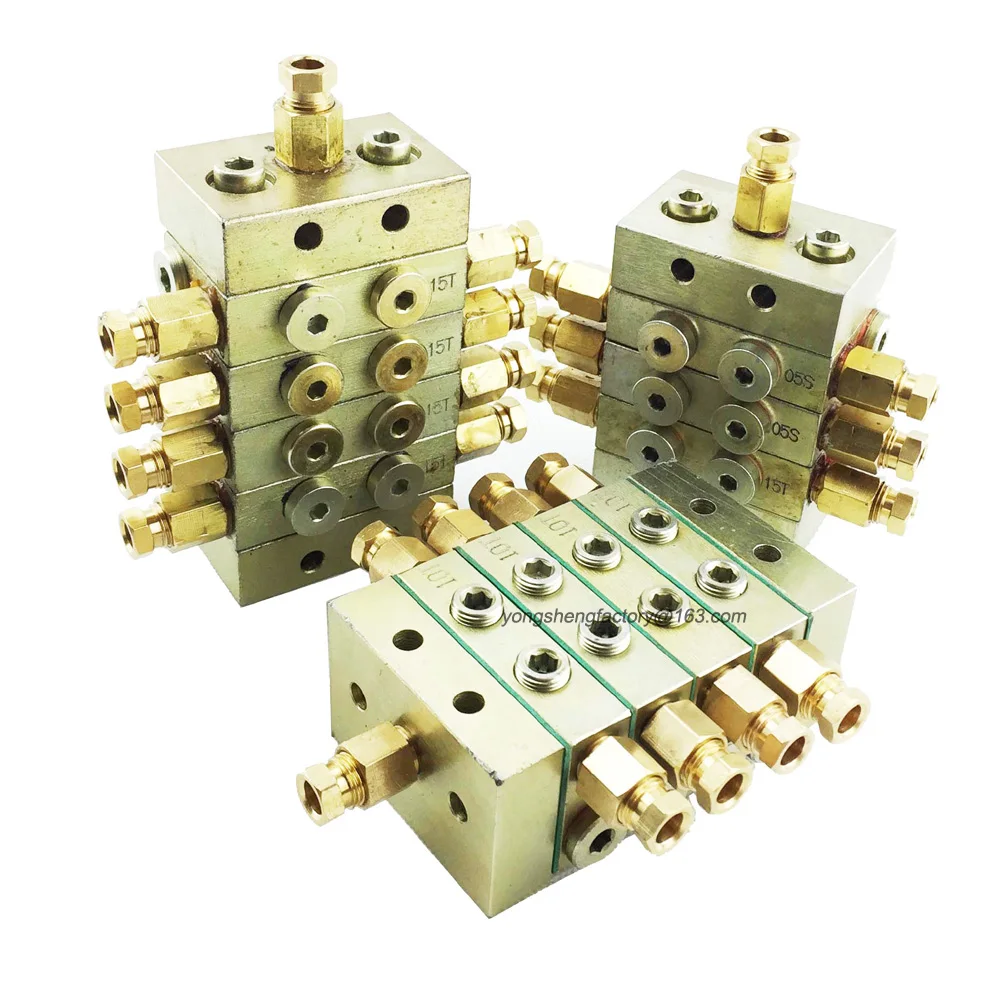 Progressive Feeder Lubricating Grease Distributor Separator Valve 8 outlet JPQ-1000-8 For Lubrication System CNC Machine