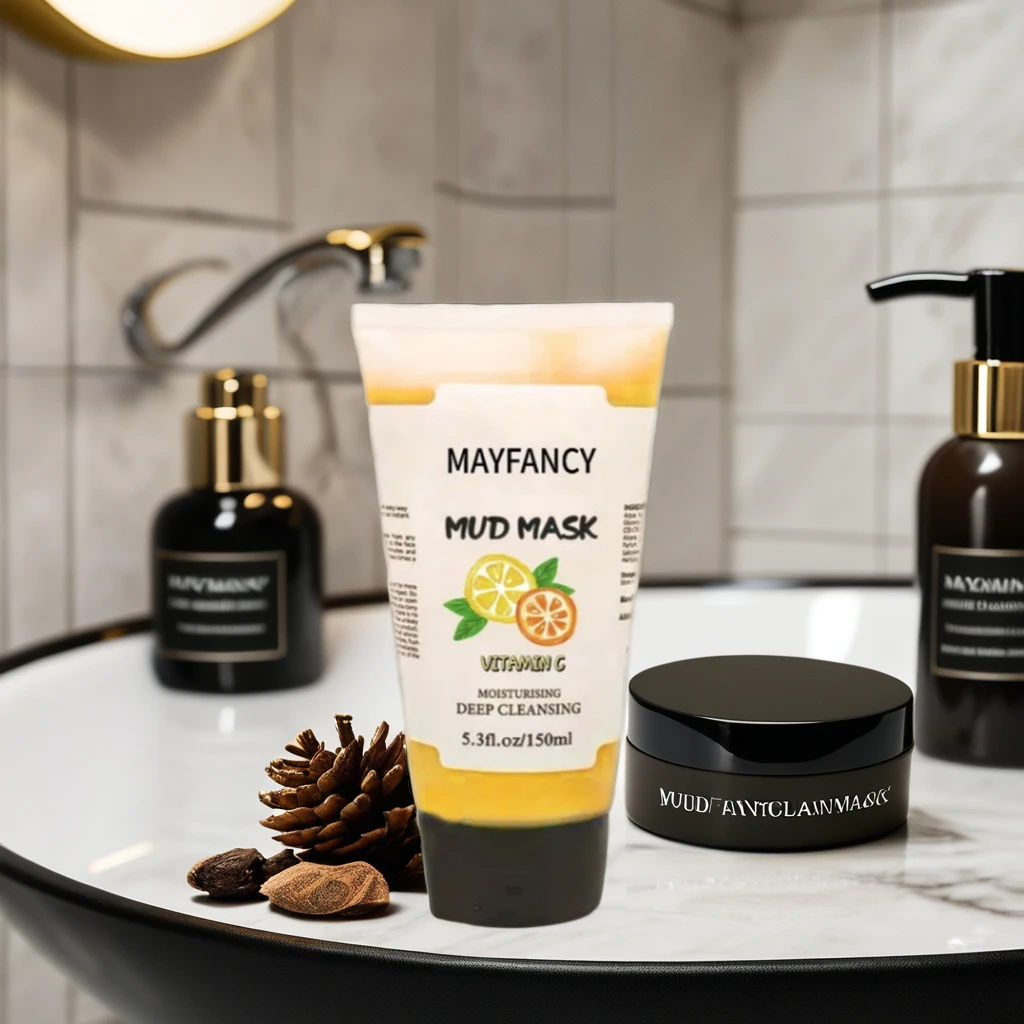 Customized Facial Body Mask Bentonite Clay Turmeric Vitamin C Anti-Acne Exfoliating Bentonite Clay Mud Mask Face Body