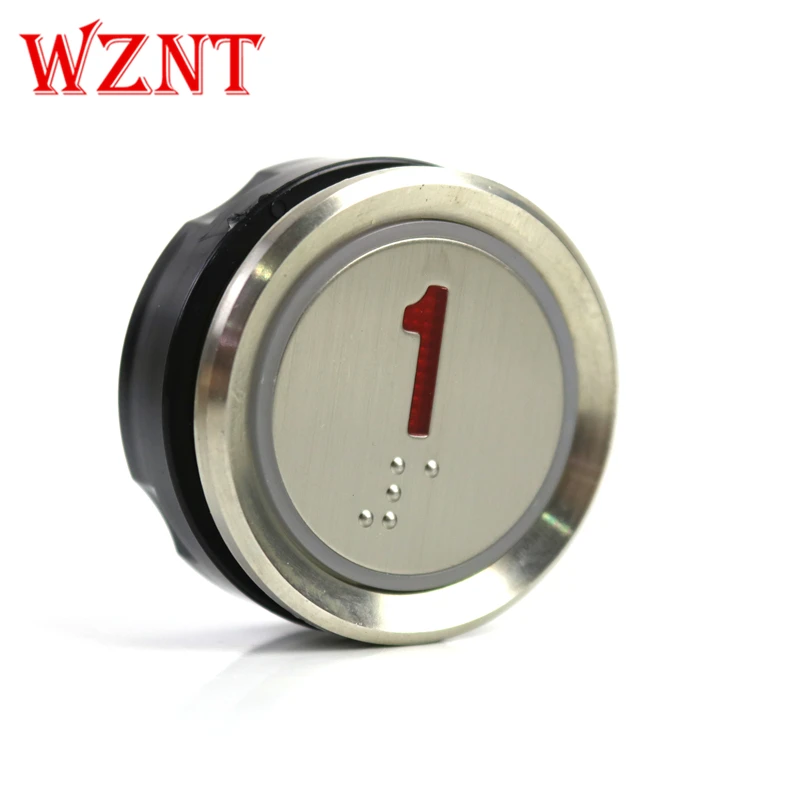AK-22B  PB 1 2 3 4 5 sign Red 24VDC elevator braille push button switch