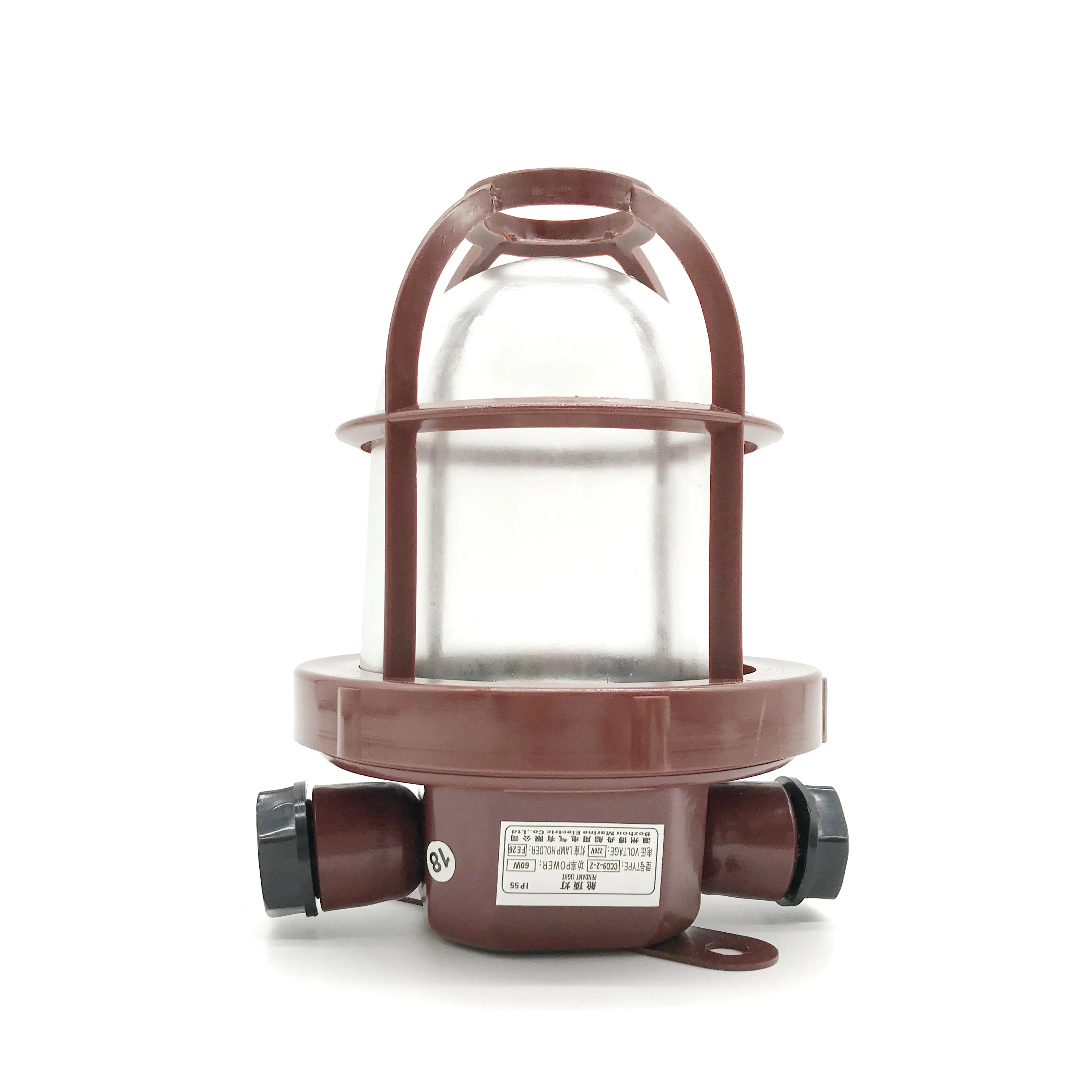 Steel Marine Waterproof  CCD9-2-2 60W Incandescent Pendant Deck Aisle Emergency Light for Boat