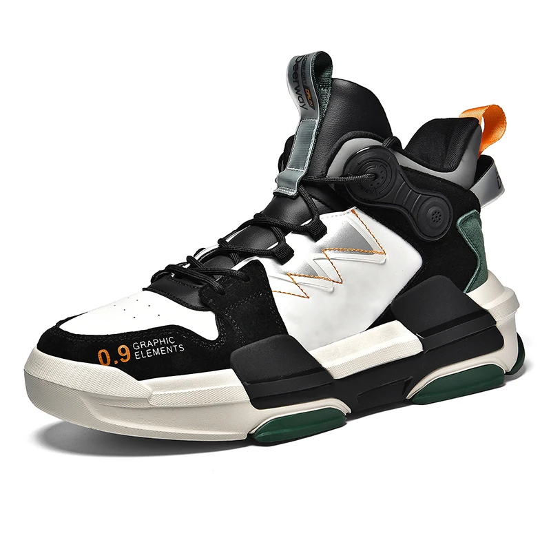 Trendy Men Fashion Casual Shoes Anti-Slip Winter High Top Skateboard Sneakers