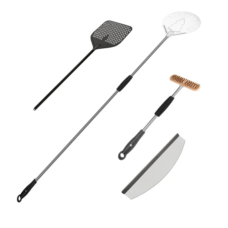 Perforated pizza peel shovel detachable turning foldable pizza stone paddle pizza oven brush Copper Wire Brush