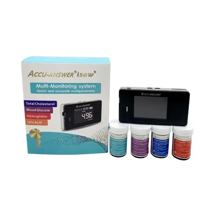 Low Price 4-in-1 Accu Answer Hemoglobin Cholesterol Blood Glucose And Uric Acid Meter For Household Use