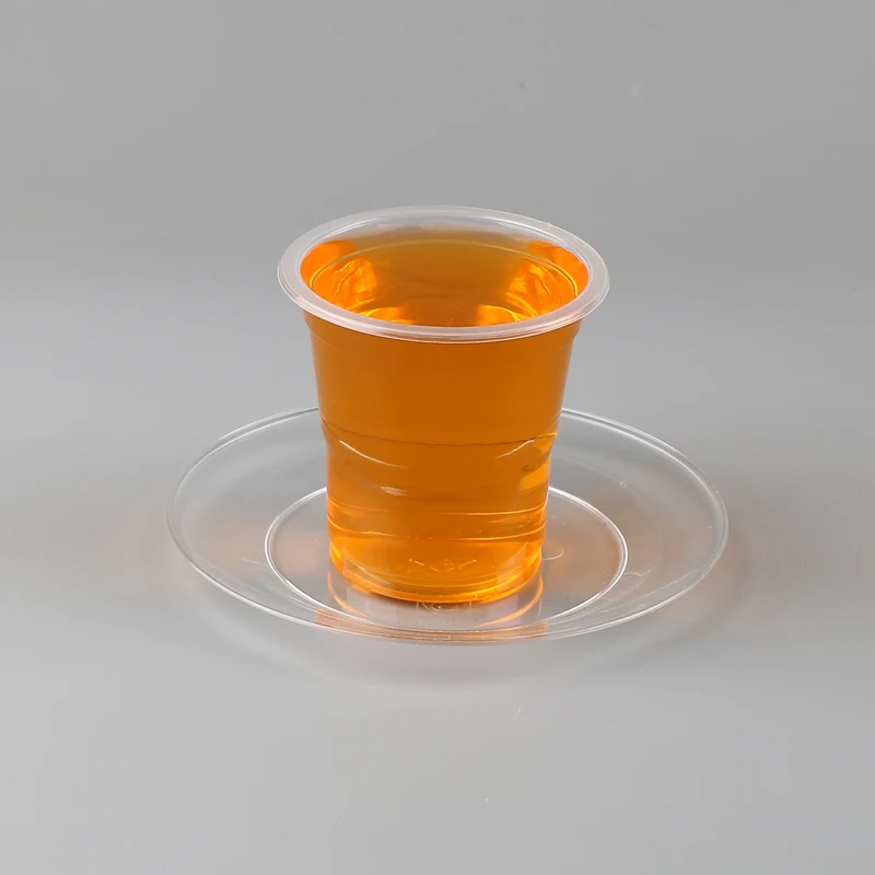 5 inch 125mm 1000pcs each box Clear Round PS  Plastic Dinner  Plates Disposable for party wedding