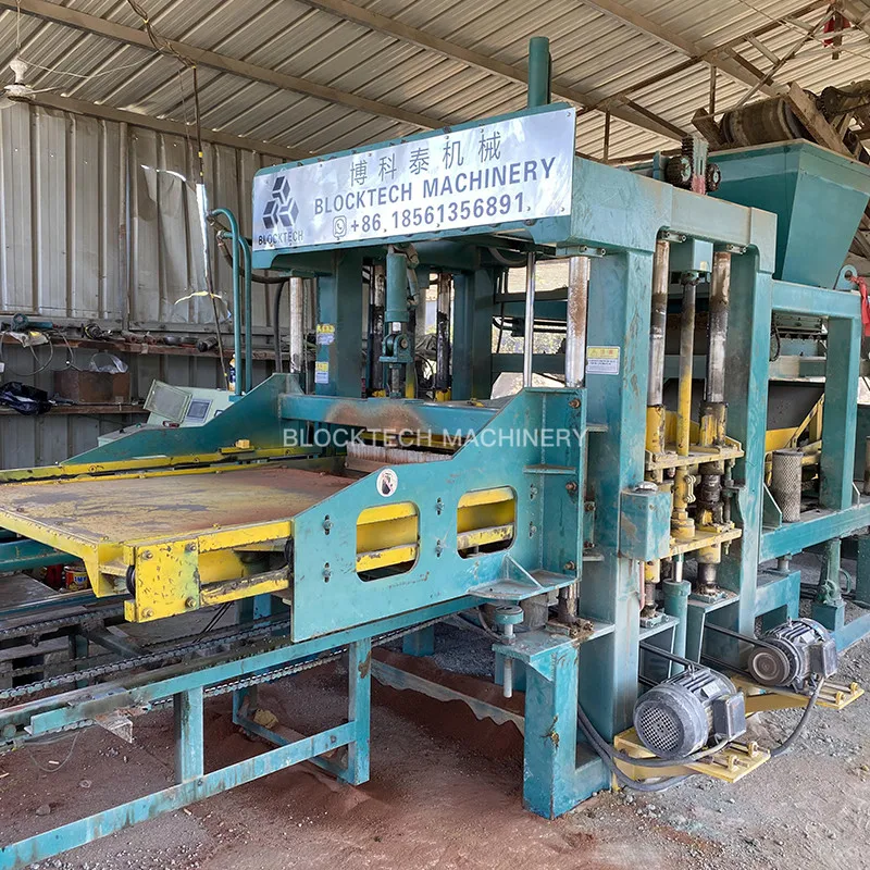 gypsum block production line QT4-15 automatic cement concrete brick moulding machines in south africa