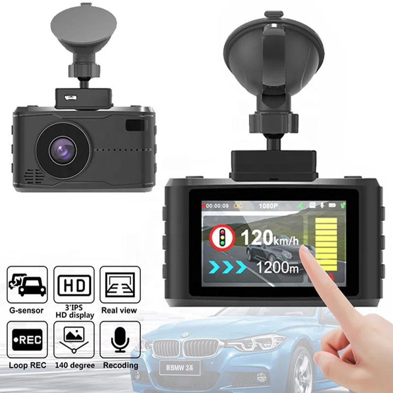 Customizable 1920*1080P fixed mobile speed test English Russian voice broadcast Car Dvr Camera drive recorder