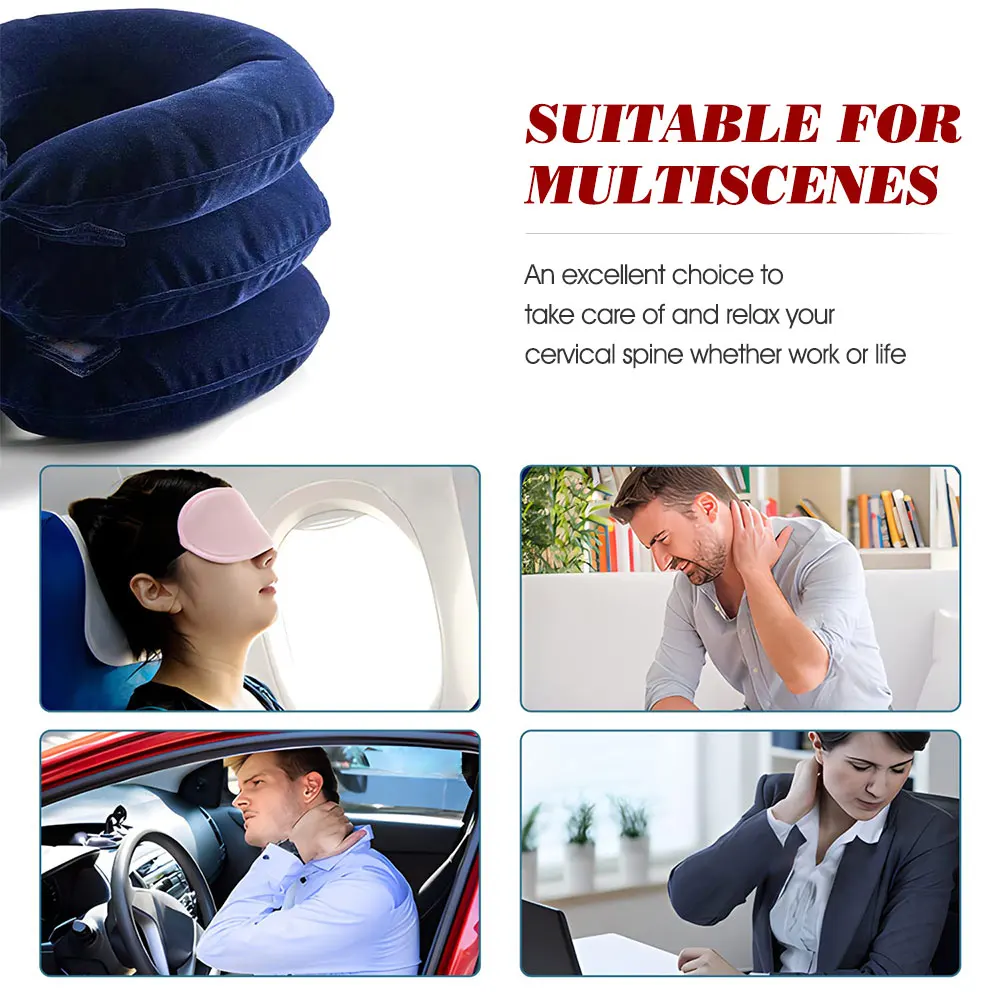 Hot Sale Medical Comfortable Inflatable Soft Neck Support Inflatable Neck Restraint Collar For Medical Supplies