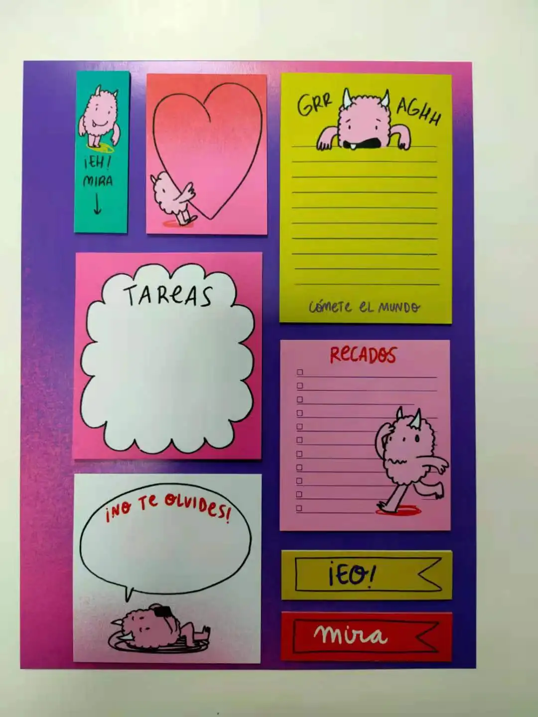 Custom Lovely sticky notes set with creative multi-colors and multi-shapes