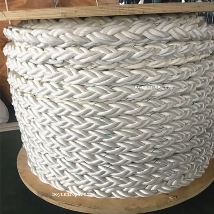 12-прядная полиамидная веревка, морской швартовочный хомут, диаметр 40-120 мм, прочная и тяжелая синтетическая швартовая веревка