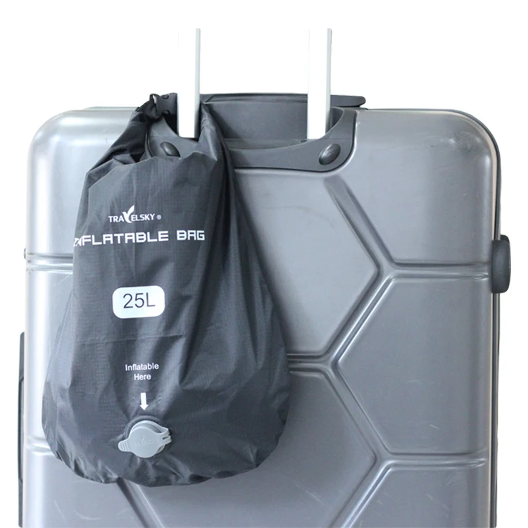 Travelsky soft inflatable cushion travel hiking foot leg rest pillow cushion with inflatable bag