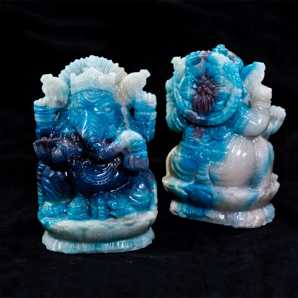 Wholesale Hand Carved Trolleite Ganesha Natural Crafts Crystal Gemstone