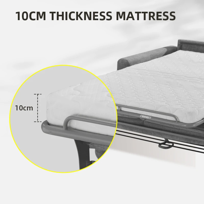 Foshan Factory Italy Fabric Sofa Bed with Mattress Fold Out 3 Seater Modern Living Room Sleep Sofa for Apartment and Hotel