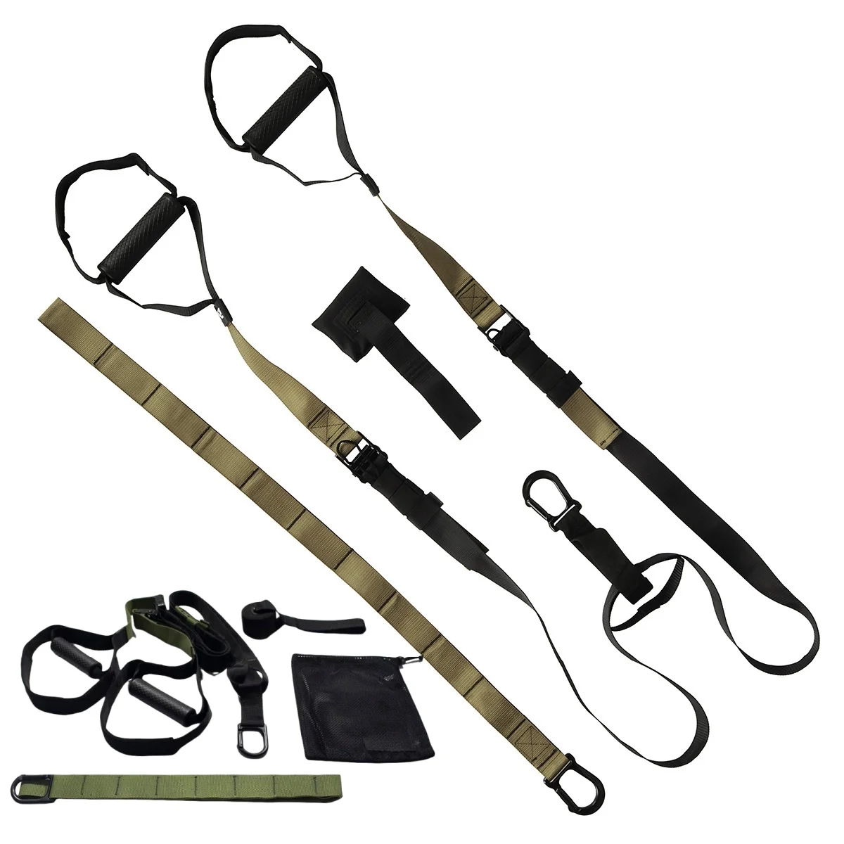 Suspension Trainer & Suspension Straps Adjustable Workout Straps with Door Anchor Home Resistance Training Kit