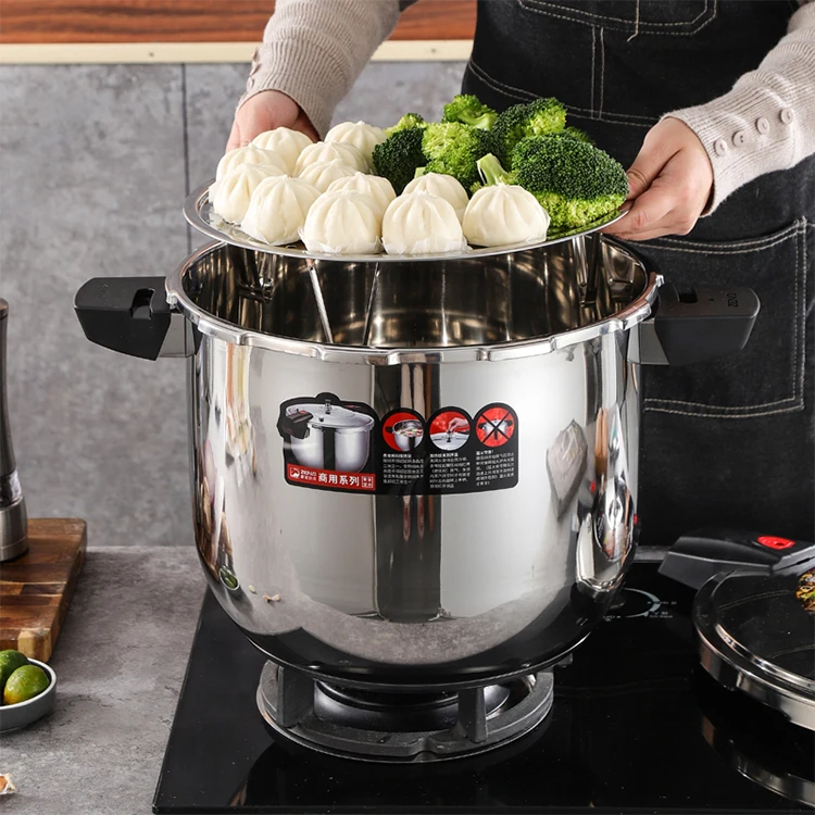 large capacity Commercial Cooker Time Saving Cookware Gas And Induction Big Pressure Cooking Pot Stainless Steel Pressure Cooker