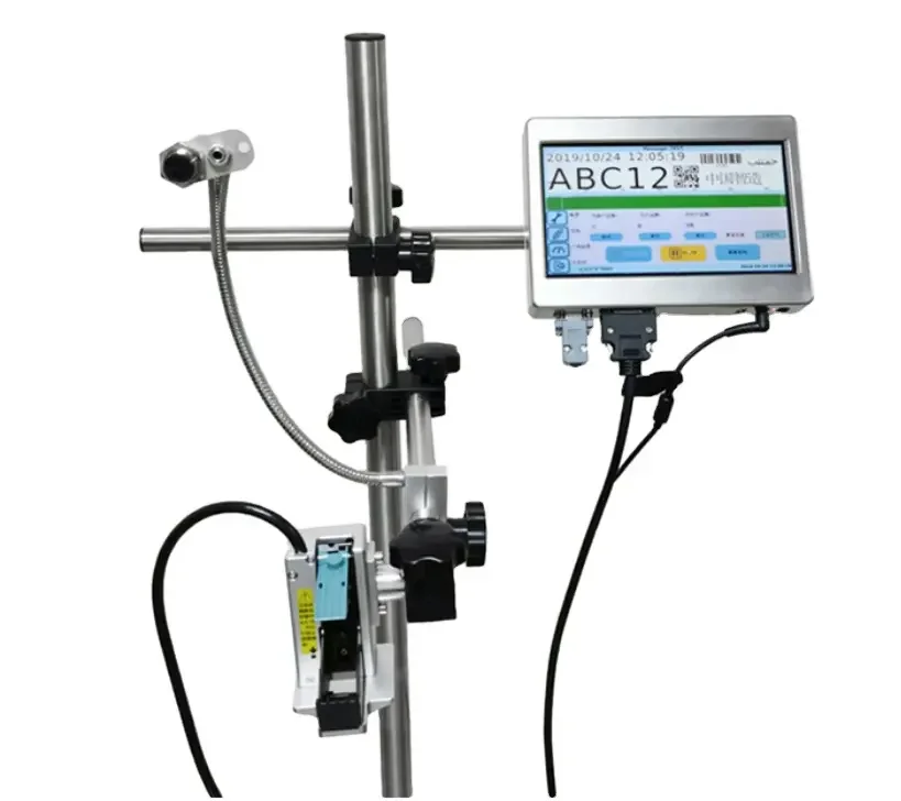 small sized expiry date qr code logo digital inkjet print printing printer machine price for printing with conveyor